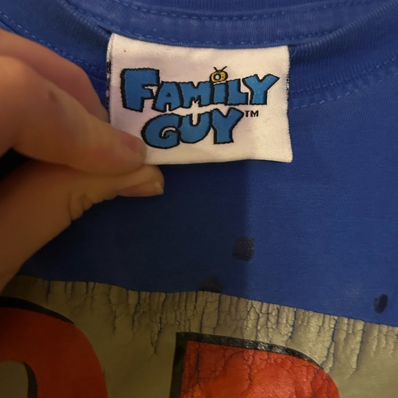 Y2K Family Guy Vintage Blue tee shirt - Picture 4 of 6
